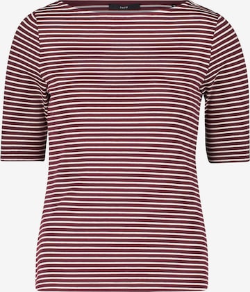 zero Ringelshirt mit U-Boot Ausschnitt in Rot: Vorderseite