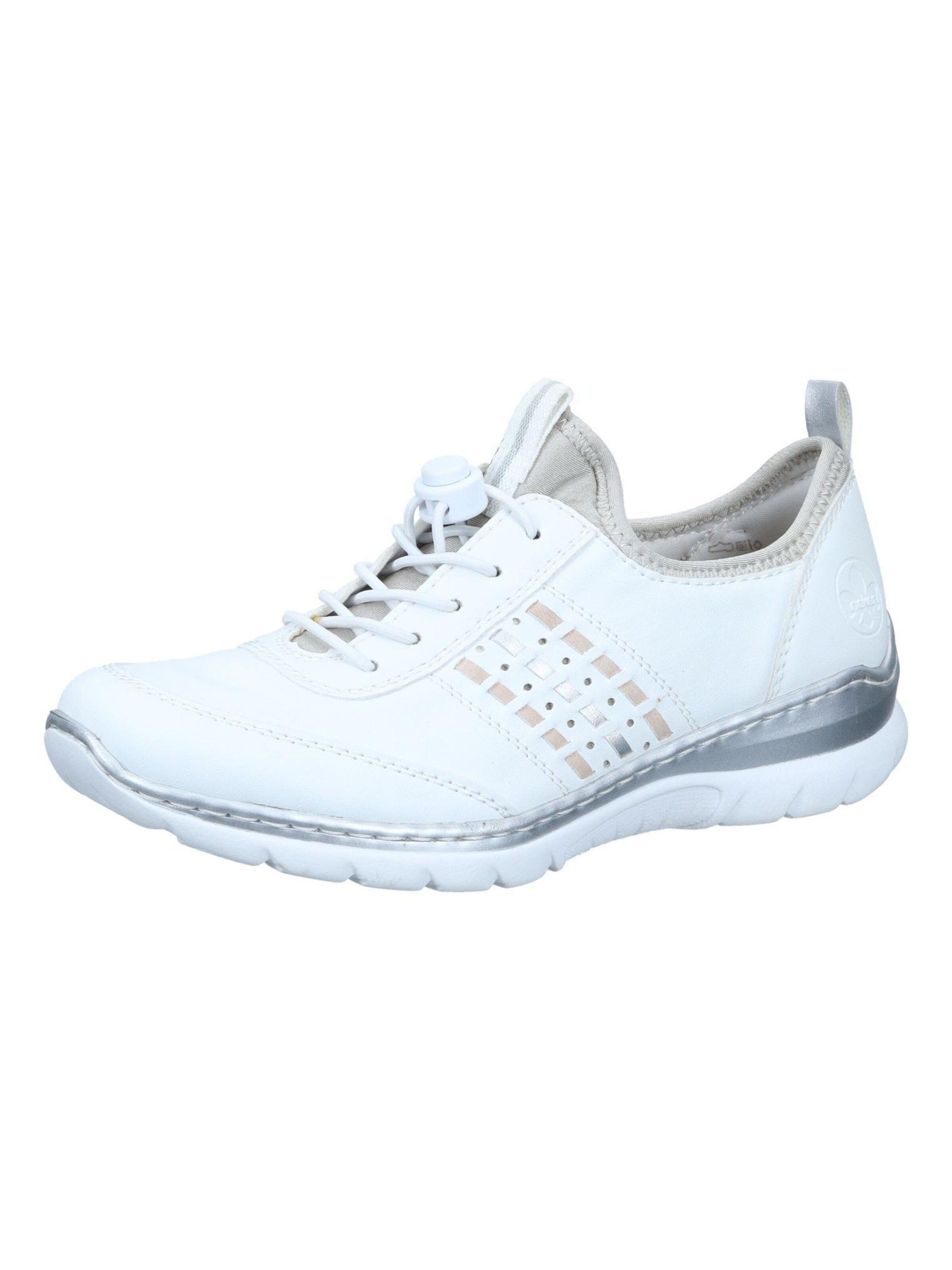Rieker Classic Flats in White: front