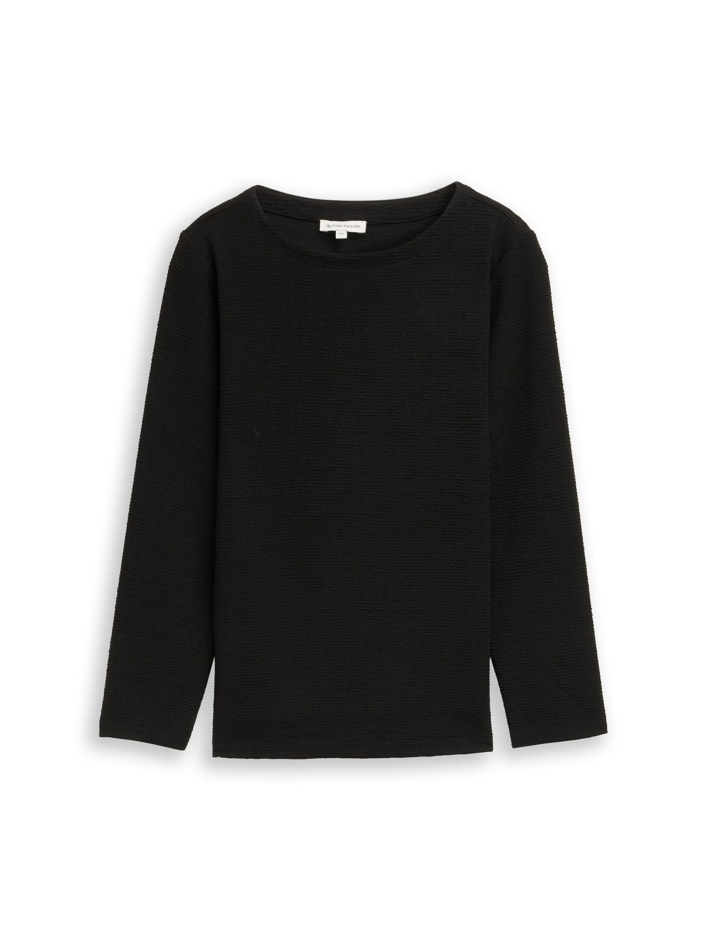 Tom Tailor Women + Shirt in Zwart: voorkant