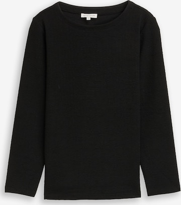 Tom Tailor Women + Shirt in Zwart: voorkant