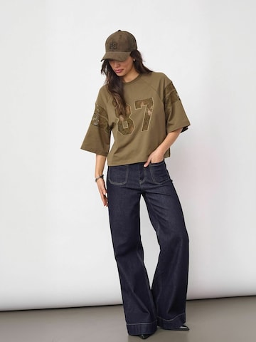 Haut ' Ely ' co'couture en vert