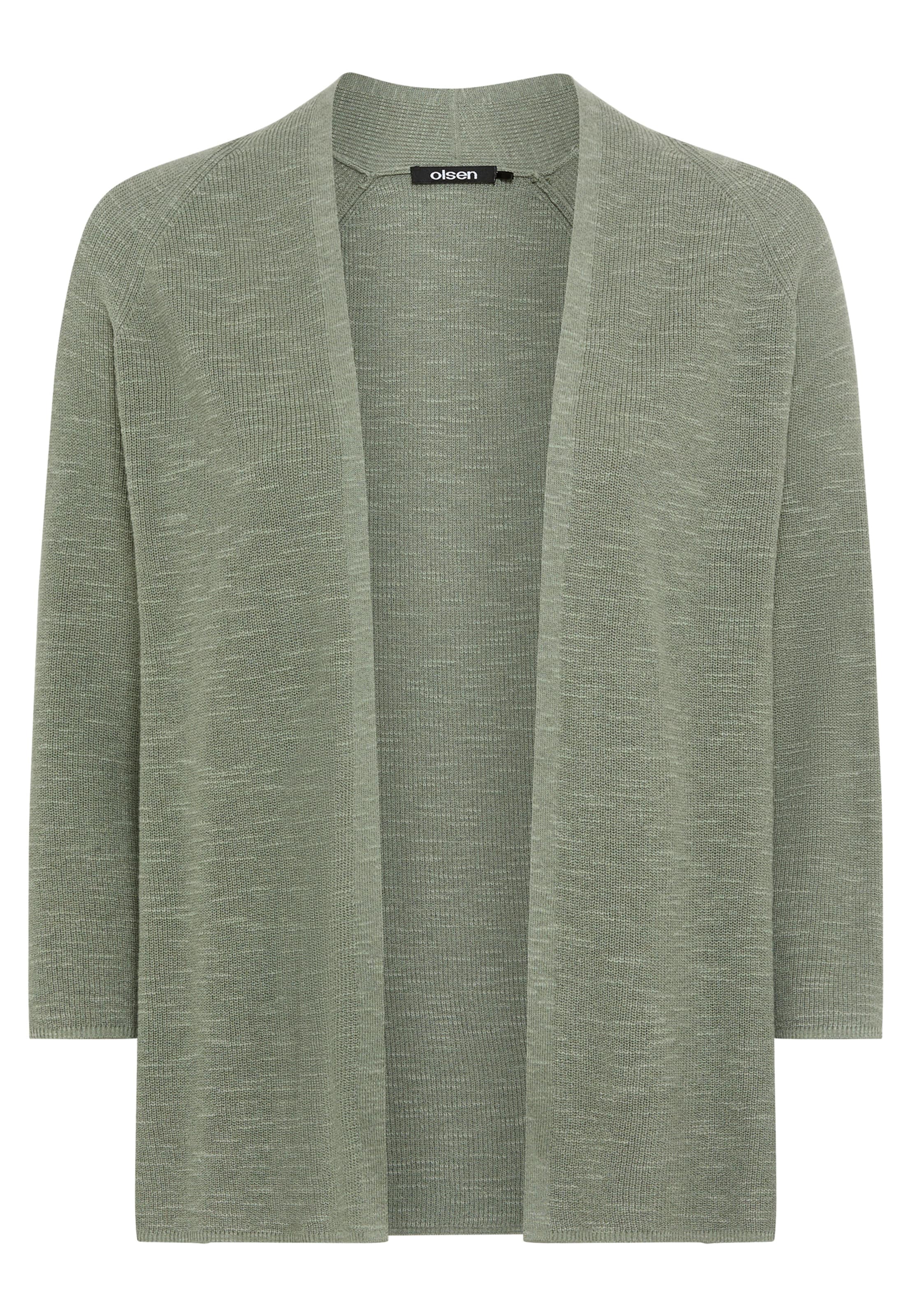 Olsen Strickjacke 'Olivia' in Grün: Vorderseite