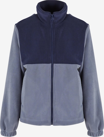 Veste en polaire Urban Classics en bleu : devant