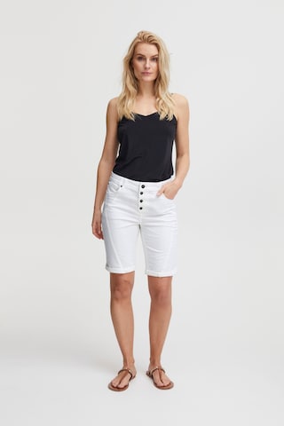 PULZ Jeans Regular Pants 'Rosita' in White