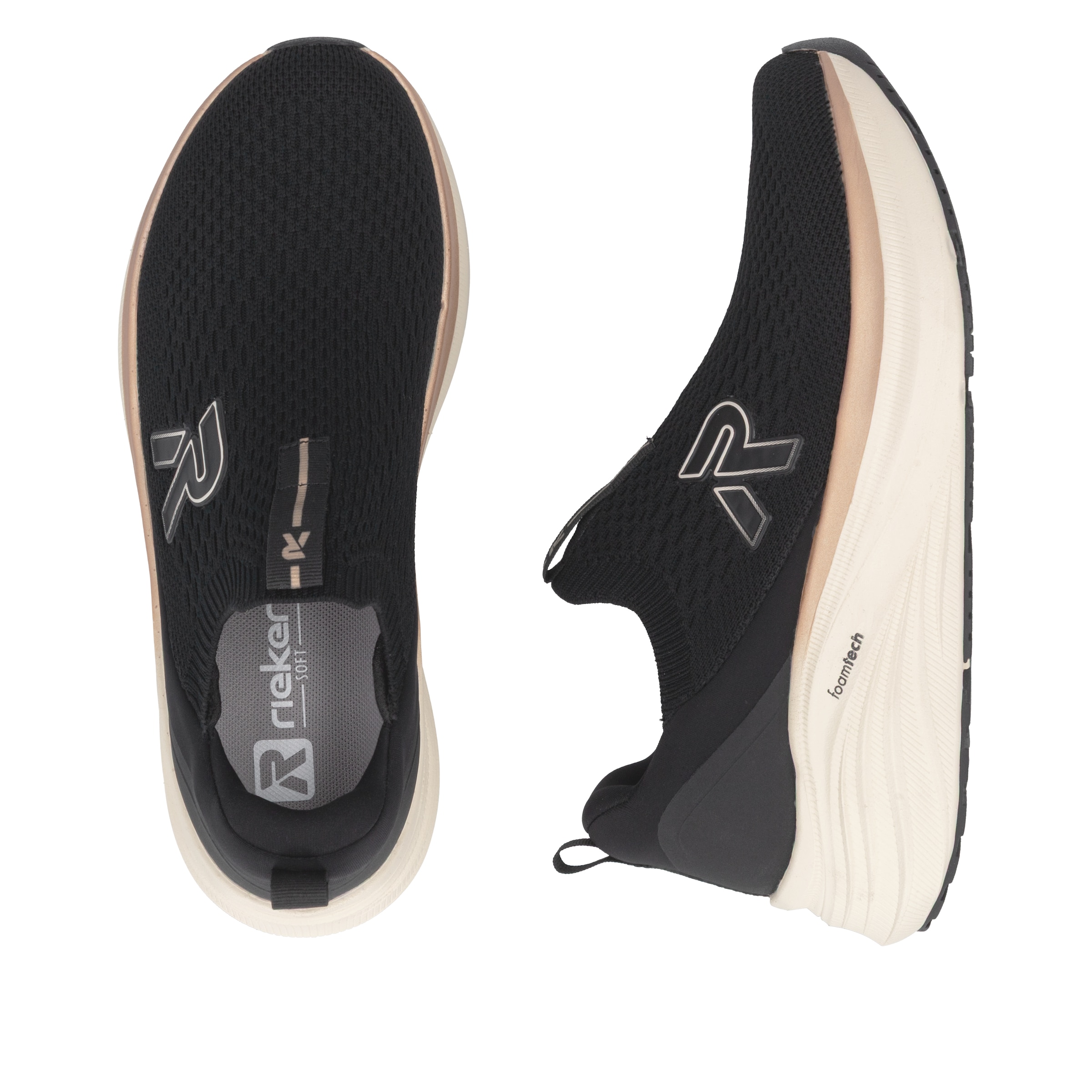 Baskets basses Rieker en noir