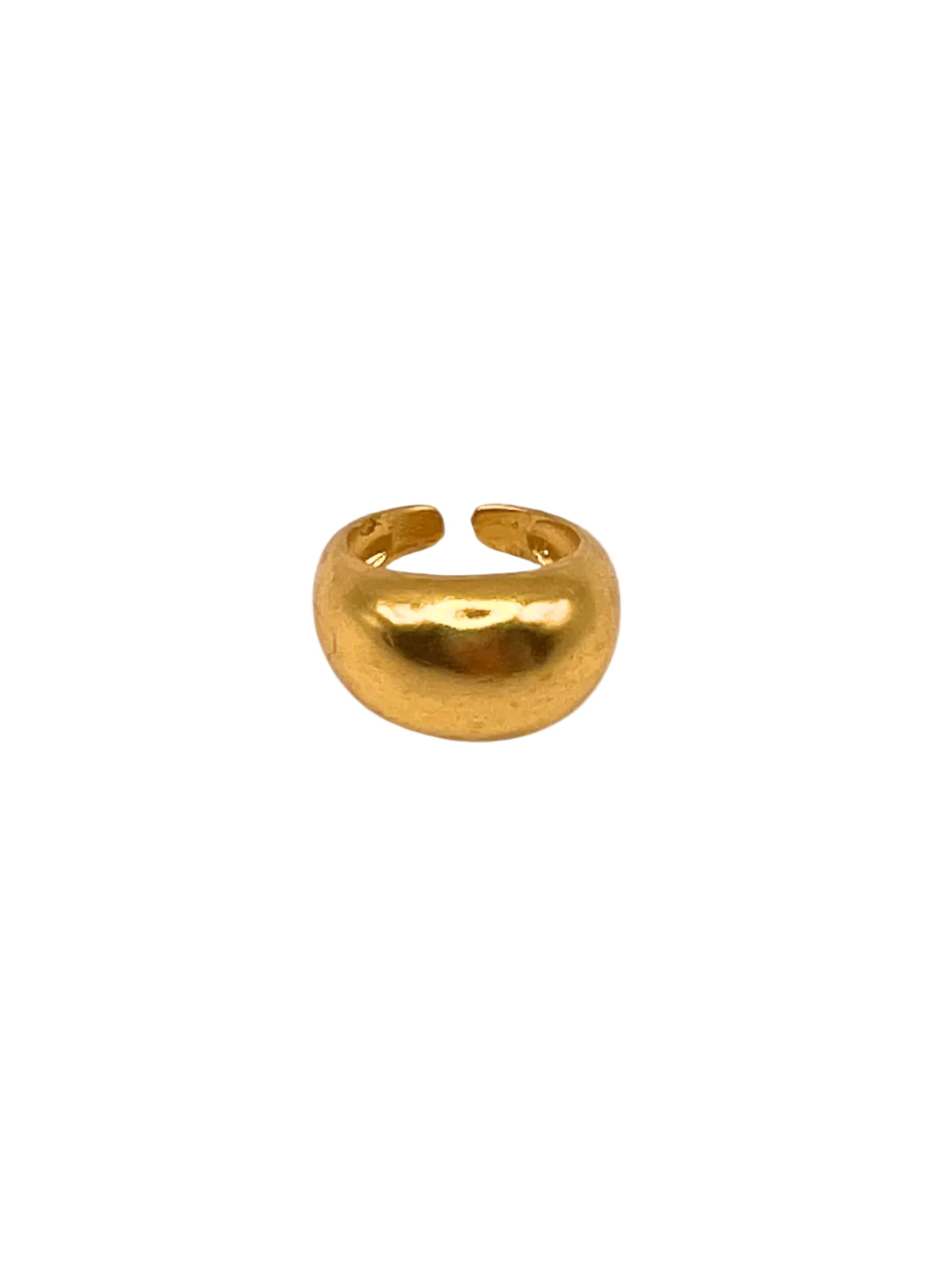 Les Reines Ring 'The Halo - Statement Adjustable Ring 24K Gold Plated' in de kleur Goud, Productweergave