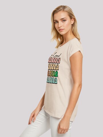 T-shirt 'Mothers Day Mama Typography Leopard Print Pastel' F4NT4STIC en beige