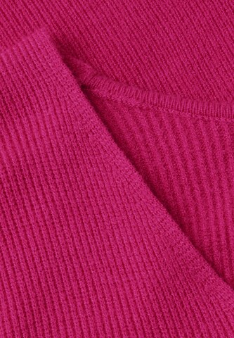 STREET ONE Langarm Pullover mit V-Ausschnitt in Pink