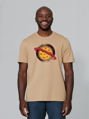Watapparel Shirt ' Pizza Planet ' in Beige: front