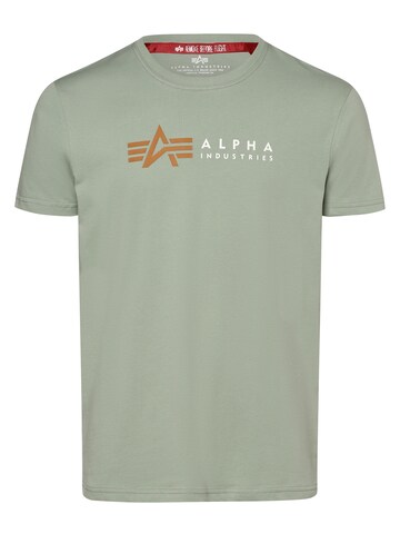 Maglietta di ALPHA INDUSTRIES in verde: frontale