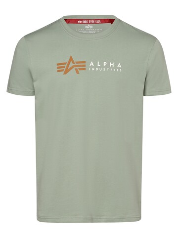 T-Shirt ALPHA INDUSTRIES en vert : devant