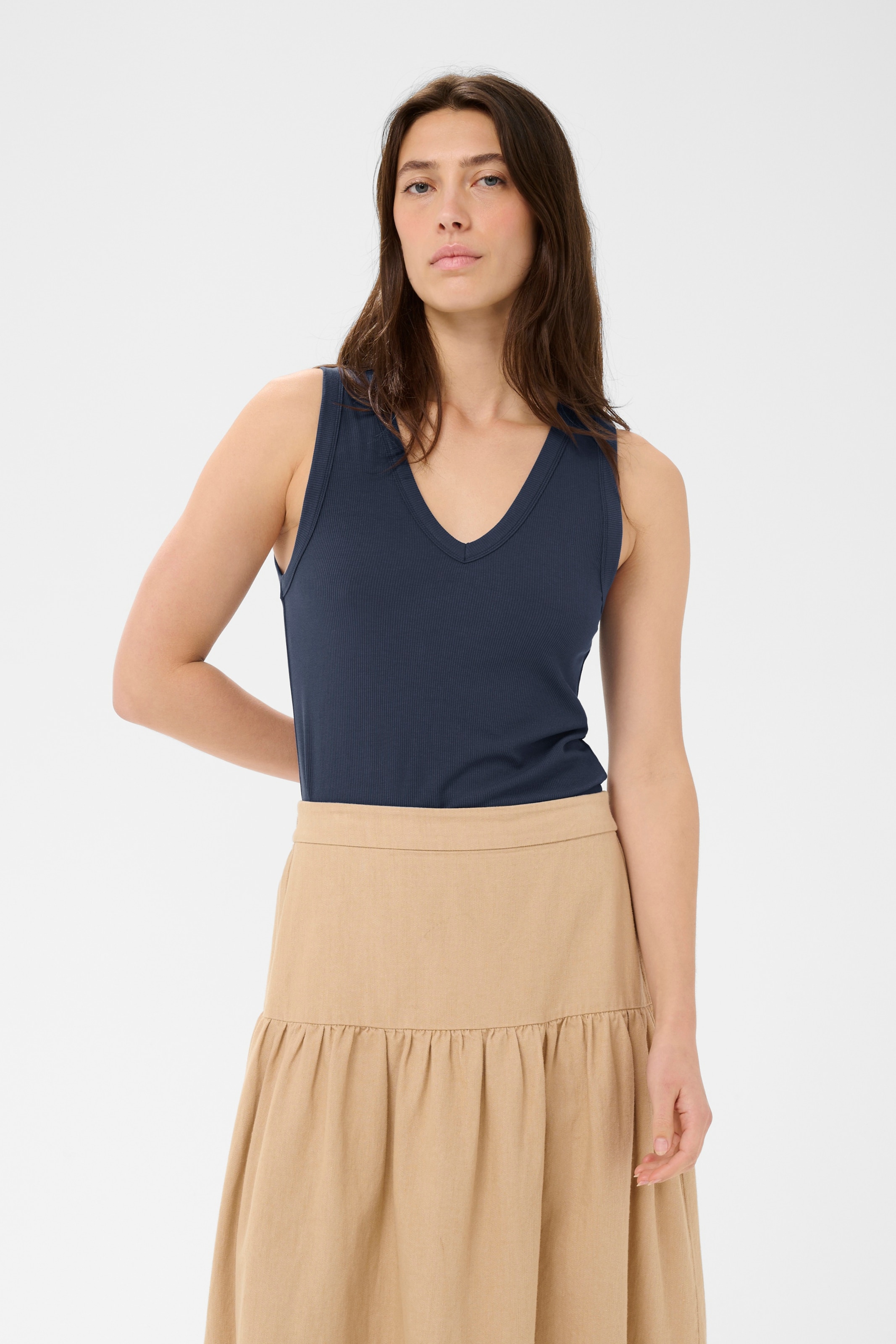 Part Two Bluse in Blau: Vorderseite