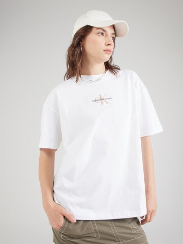 Calvin Klein Jeans Regular T-Shirt in Weiß: Vorderseite