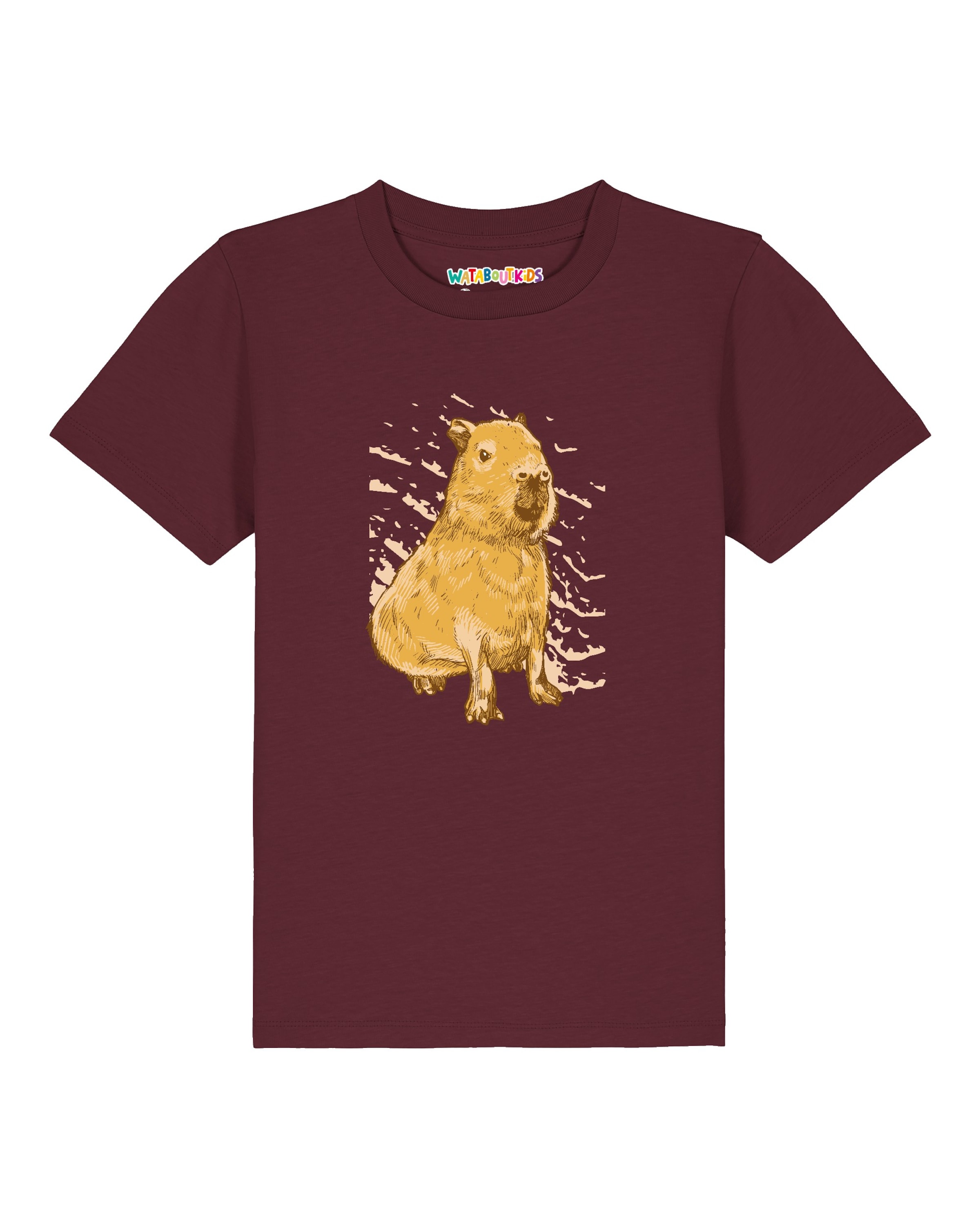 watabout.kids Shirt 'Capybara' in Red: front