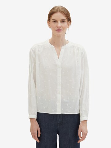 TOM TAILOR Blouse in Wit: voorkant