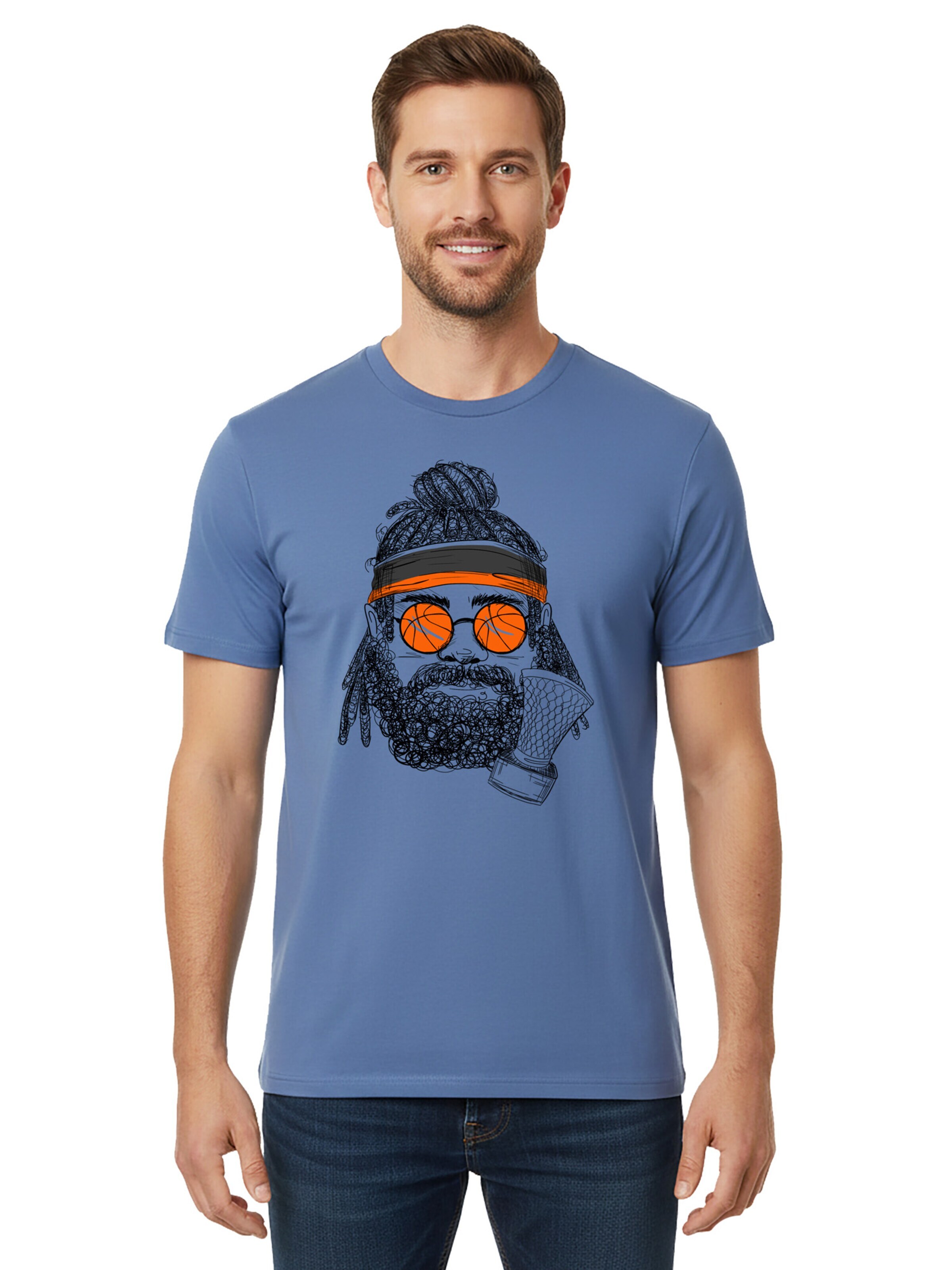 karlskopf Shirt 'BASKETBALLER'‌‌‌‌‌‌‌‌‌‌ in Blau