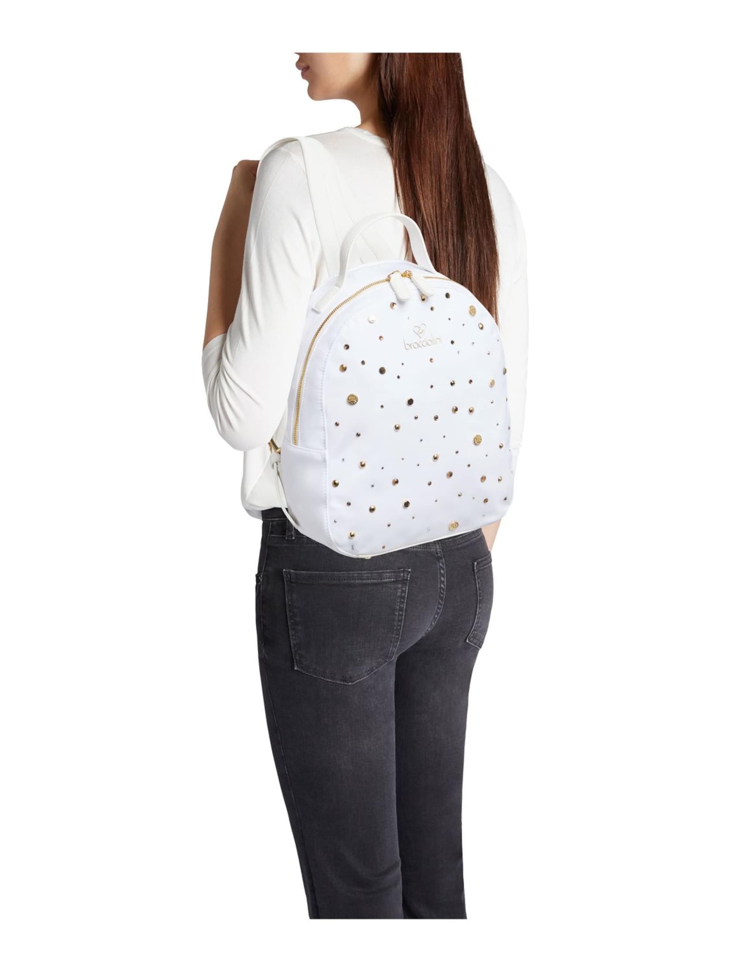 Braccialini Rucksack 'Beth Strass'‌‌ in Weiß: Vorderseite