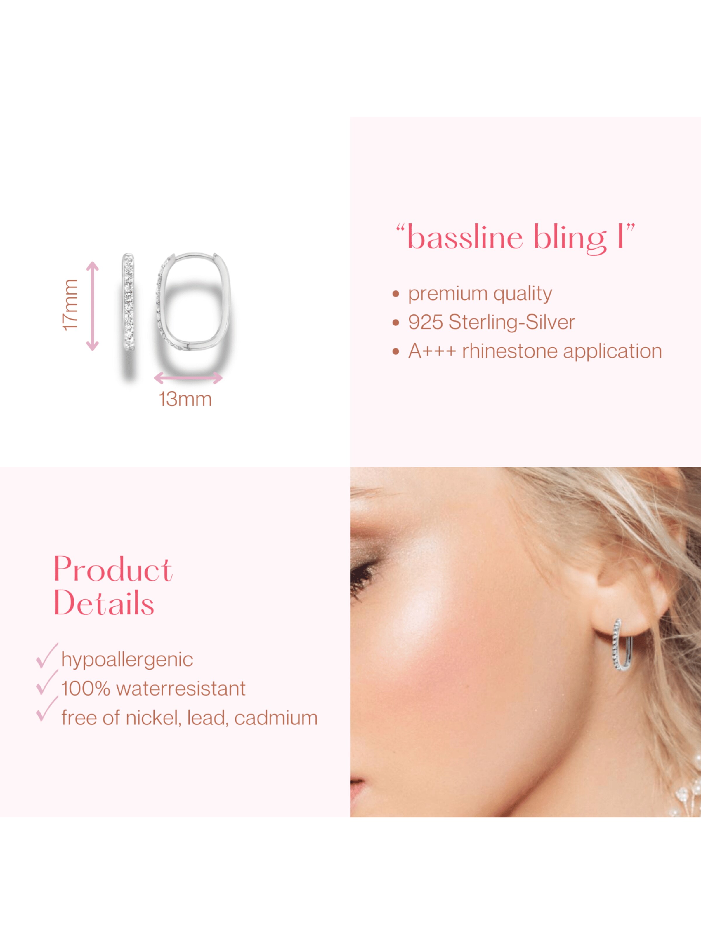 ARS-ARGENTI Earrings 'BASSLINE BLING' in Silver