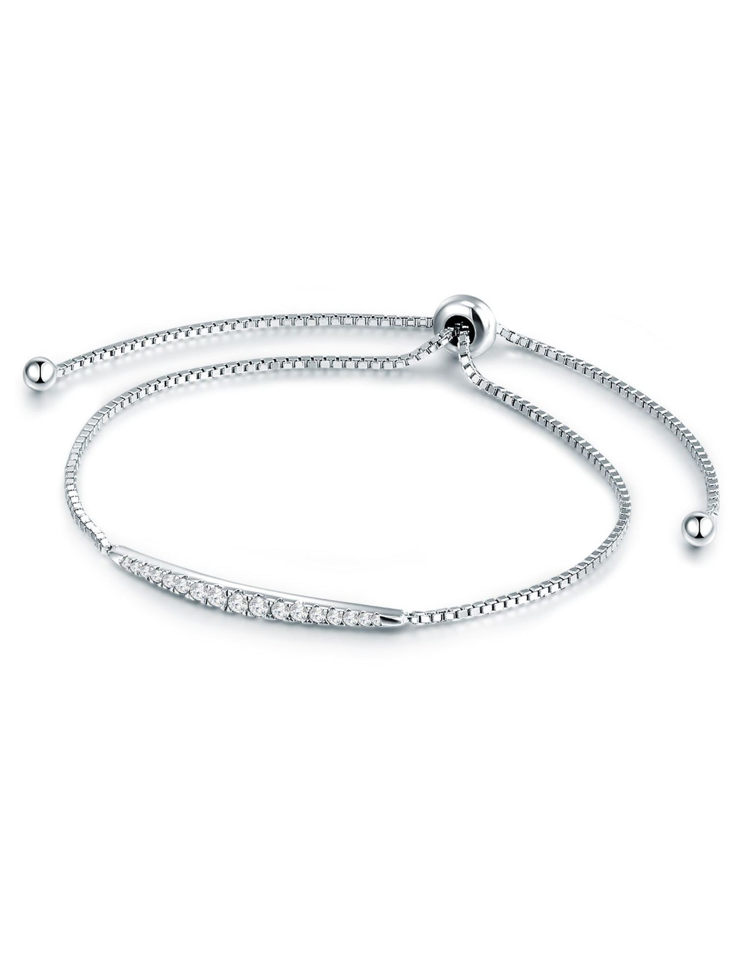 Trilani - Pulsera en plata: frente