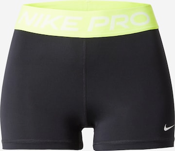 NIKE Skinny Sportshorts in Schwarz: predná strana