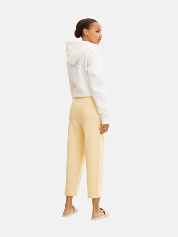 TOM TAILOR Loose fit Trousers in Yellow