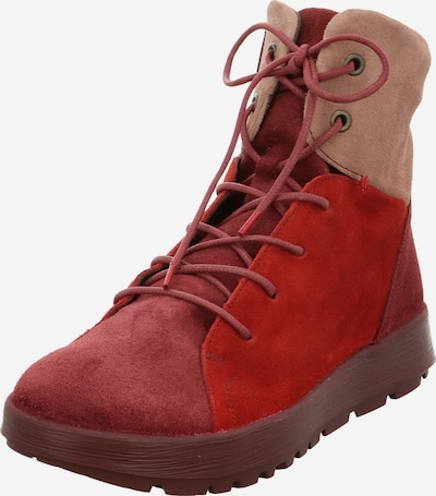 THINK! Stiefelette in beige / rot, Produktansicht