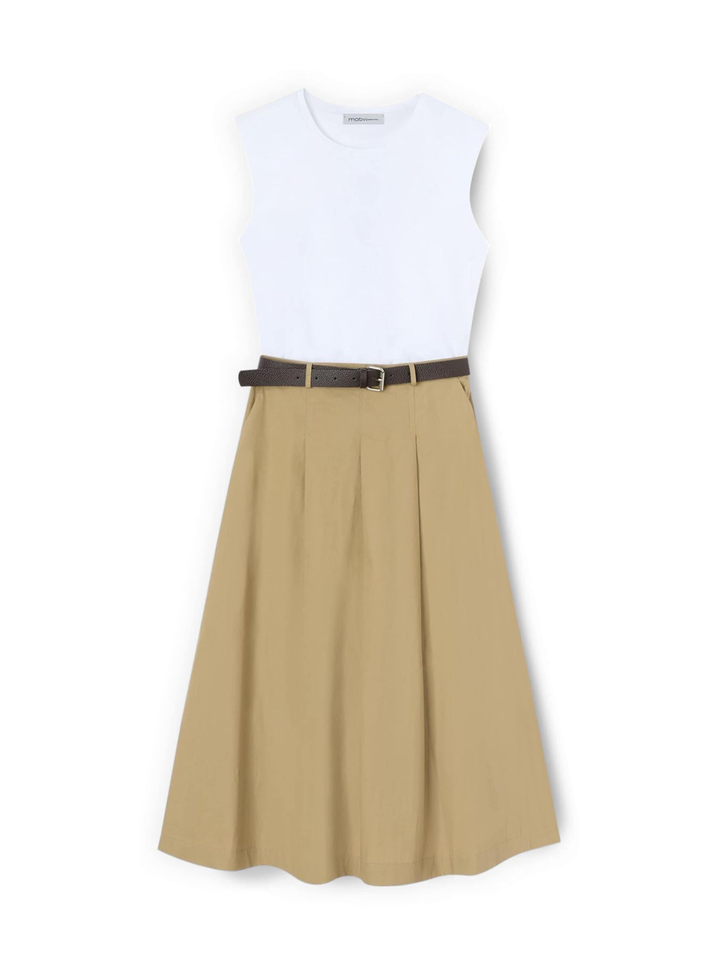 Robe MOTIVI en beige : devant