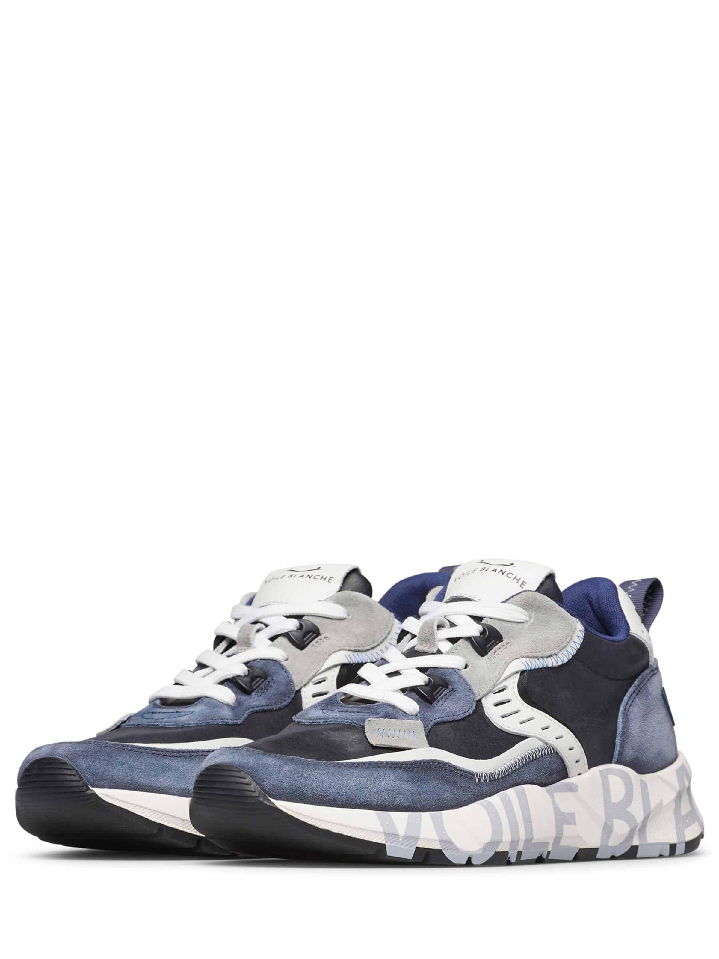 Voile blanche Platform trainers 'CLUB01.' in Blue: front