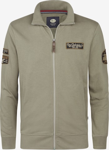 Petrol Industries Sweatjacke in Grün: Vorderseite