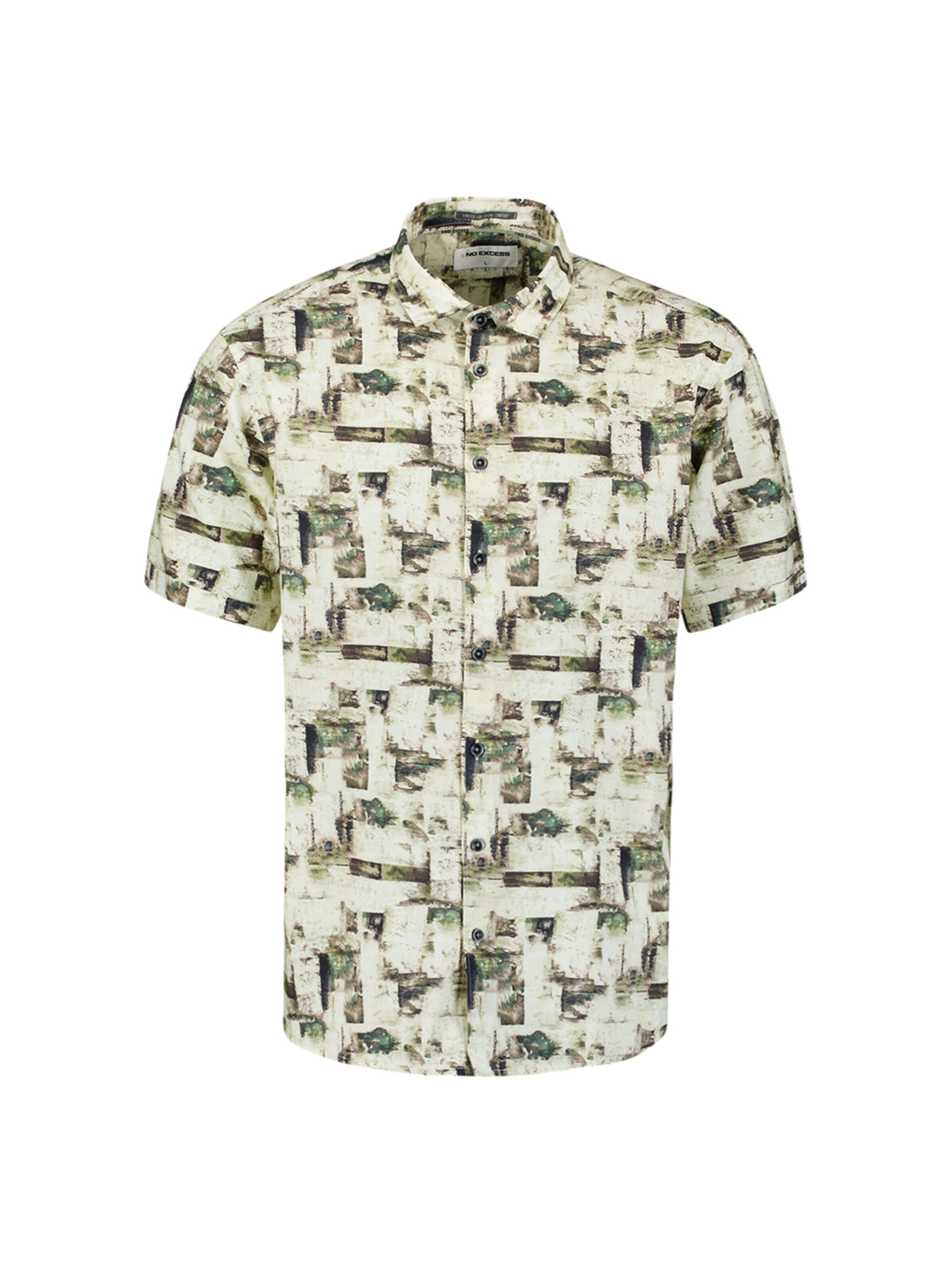 No Excess Regular fit Button Up Shirt in Green: front
