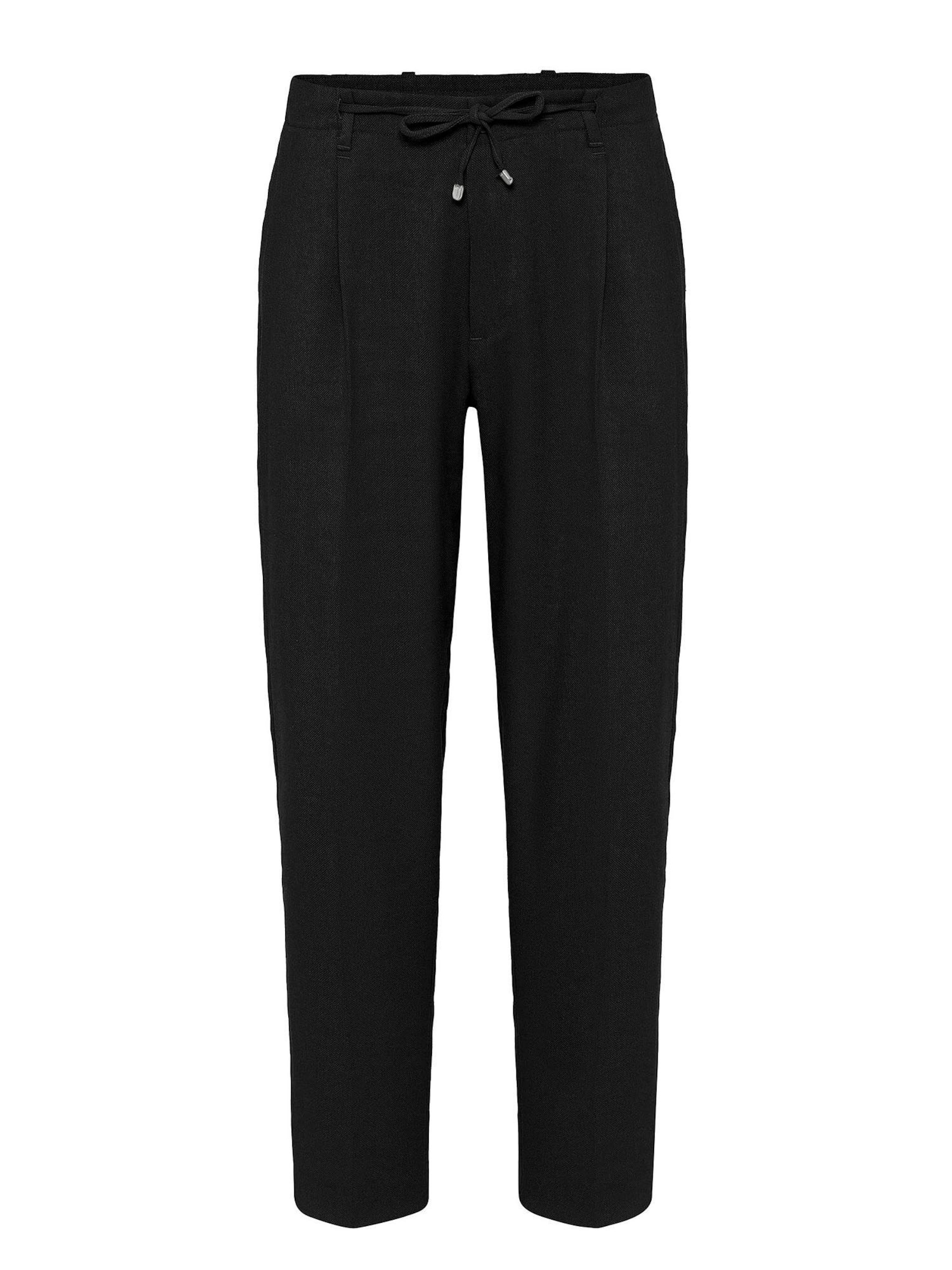 Antioch regular Παντελόνι πλισέ σε μαύρο: μπροστά