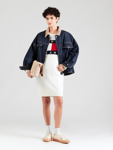 Tommy Jeans - Vestido de malha em branco