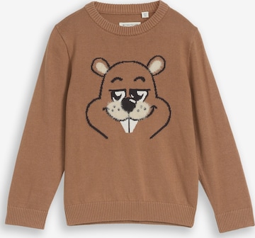 TOM TAILOR Sweater in Brown: front