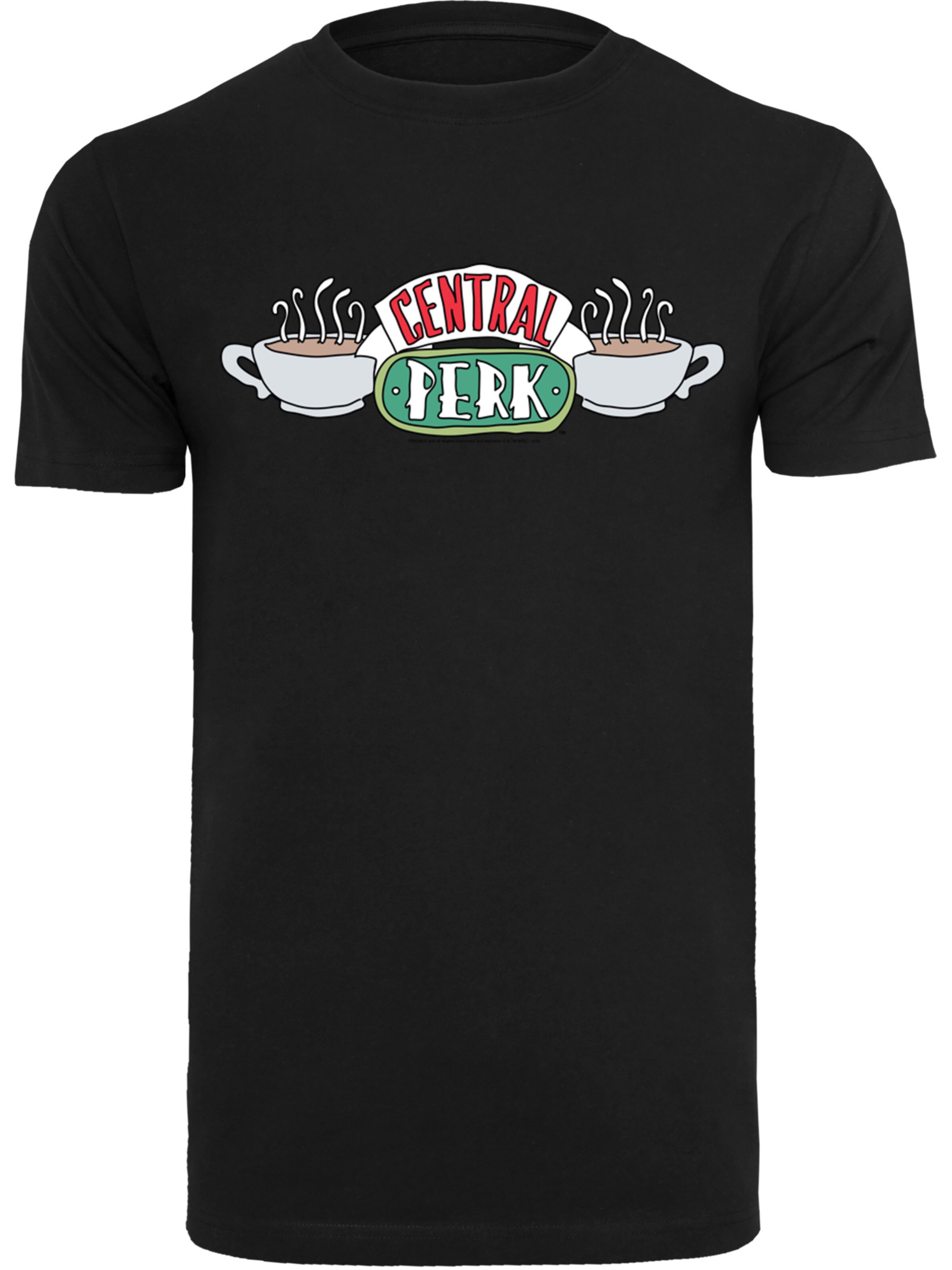 T-Shirt 'Central Perk Sketch' F4NT4STIC en noir : devant