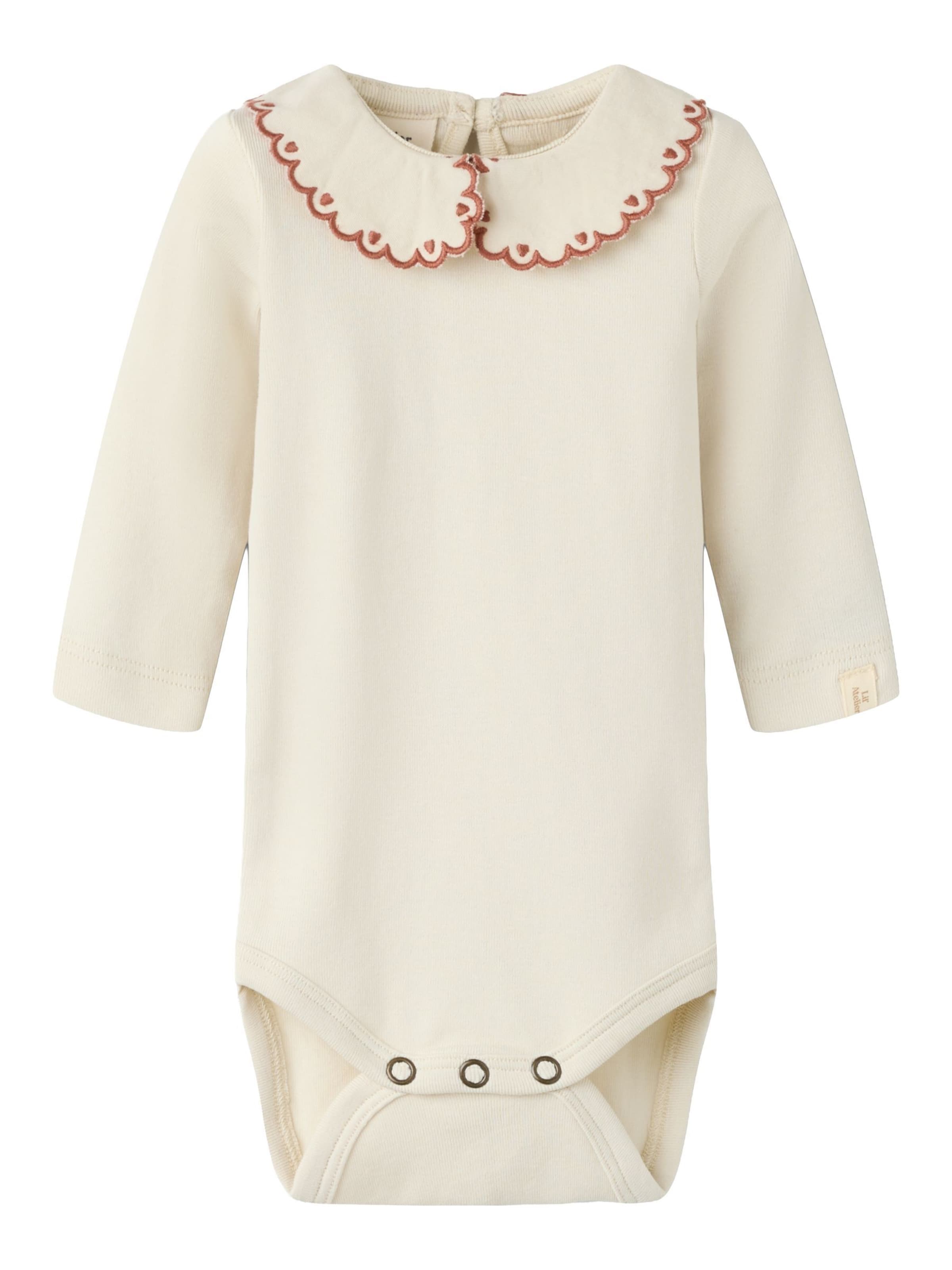 Lil'Atelier Strampler in 56 in beige / rot, Produktansicht