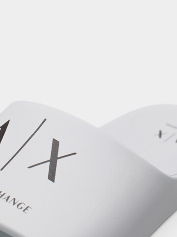ARMANI EXCHANGE Pantolette i vit