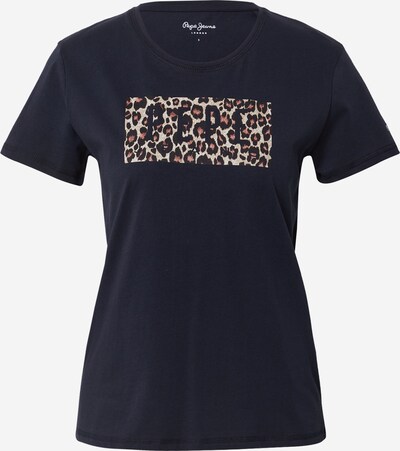 Pepe Jeans Shirt 'CRISTINA' in beige / nachtblau / braun / schwarz, Produktansicht