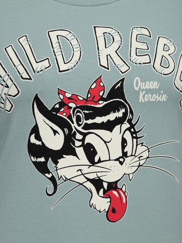 Queen Kerosin Shirt 'Wild Rebel'‌‌‌‌‌‌‌ in Grün