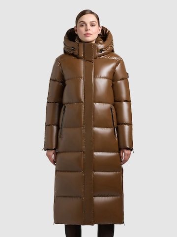 Manteau d’hiver 'Hedd2' khujo en marron : devant