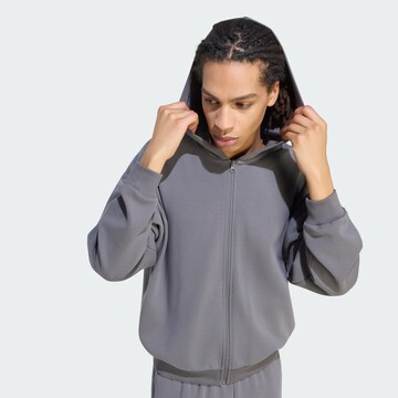 ADIDAS SPORTSWEAR Αθλητική ζακέτα φούτερ 'Soft Lux' σε γκρι