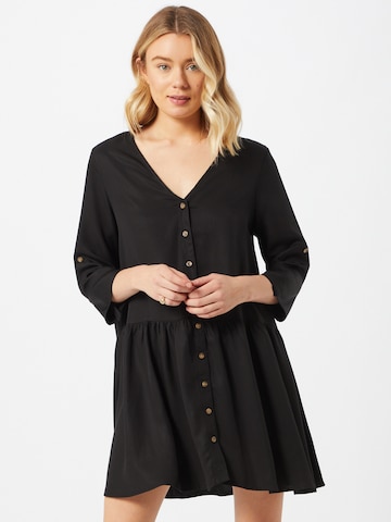 Robe-chemise Urban Classics en noir : devant