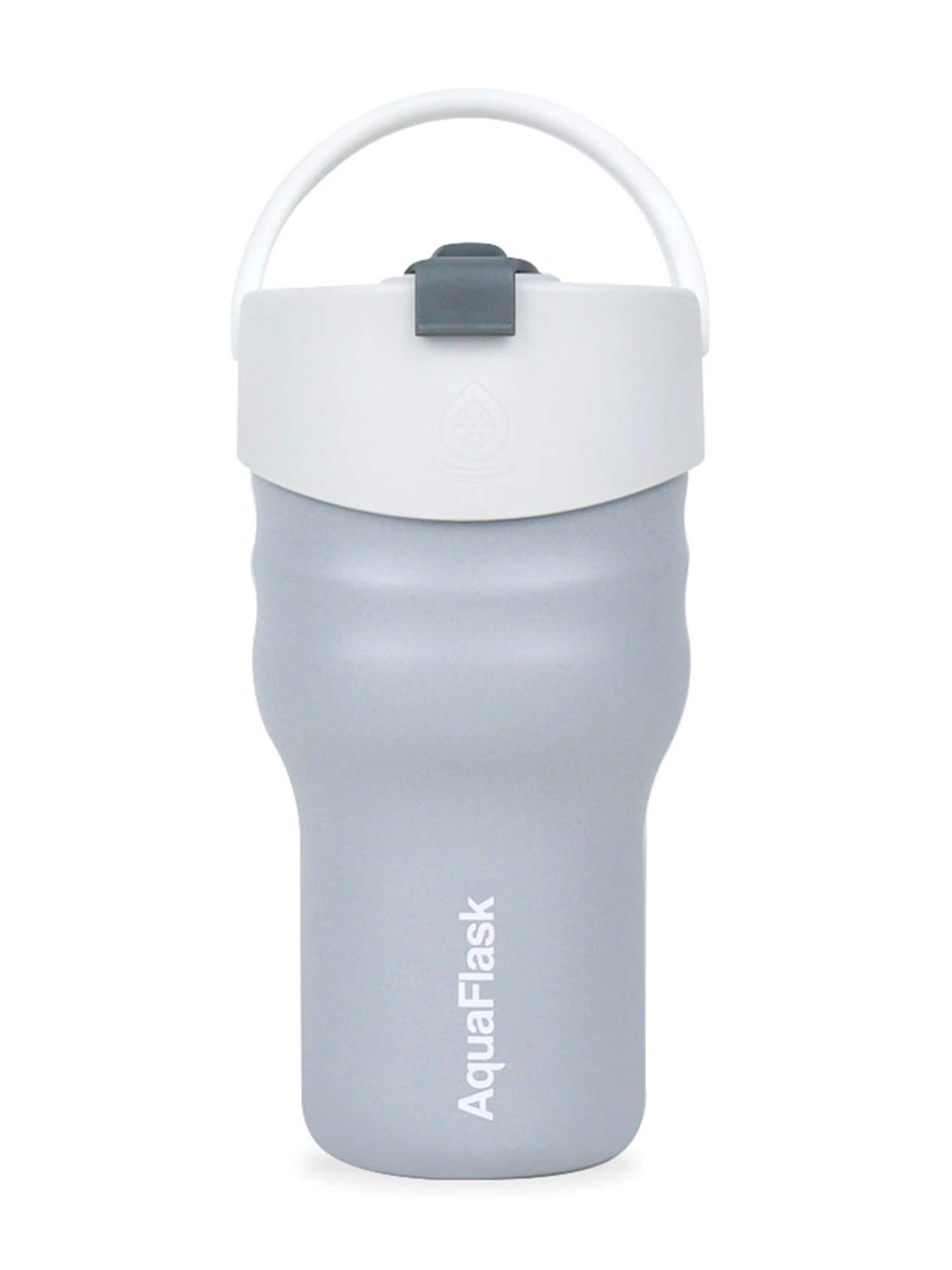 AquaFlask Láhev na vodu 'AquaFlask Termoláhev TUMBLER 591 ml' – šedá: přední strana
