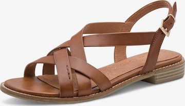 MARCO TOZZI Sandal 'Premio' in Brown: front
