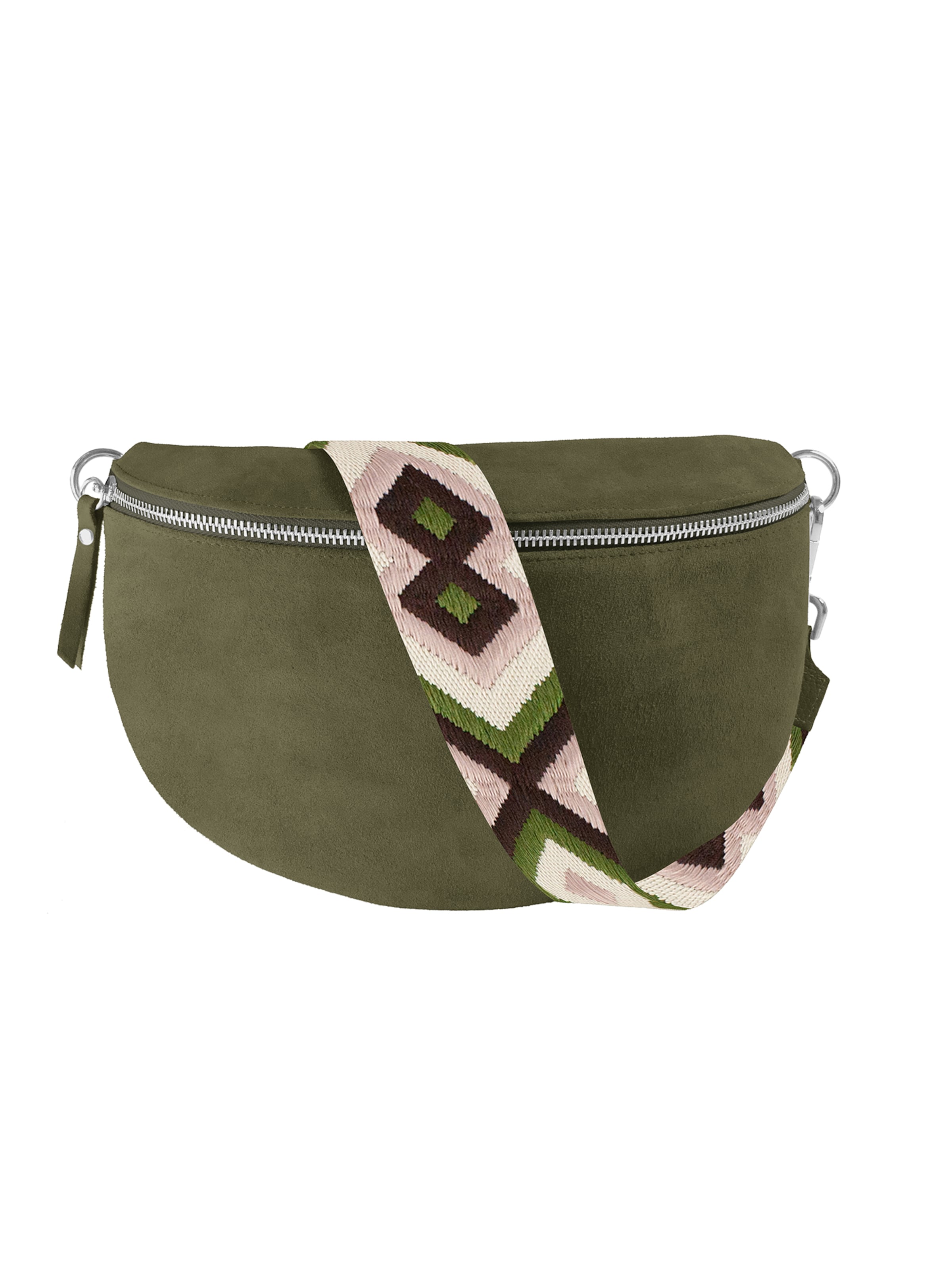 lePelou Gürteltasche 'ONDA large'‌‌‌‌ in Grün: Vorderseite