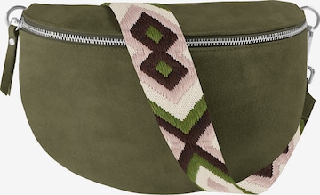 lePelou Gürteltasche 'ONDA large' in Grün: Vorderseite