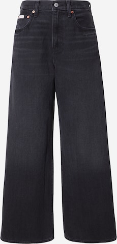 juoda Calvin Klein Jeans Plačios klešnės Džinsai: priekis