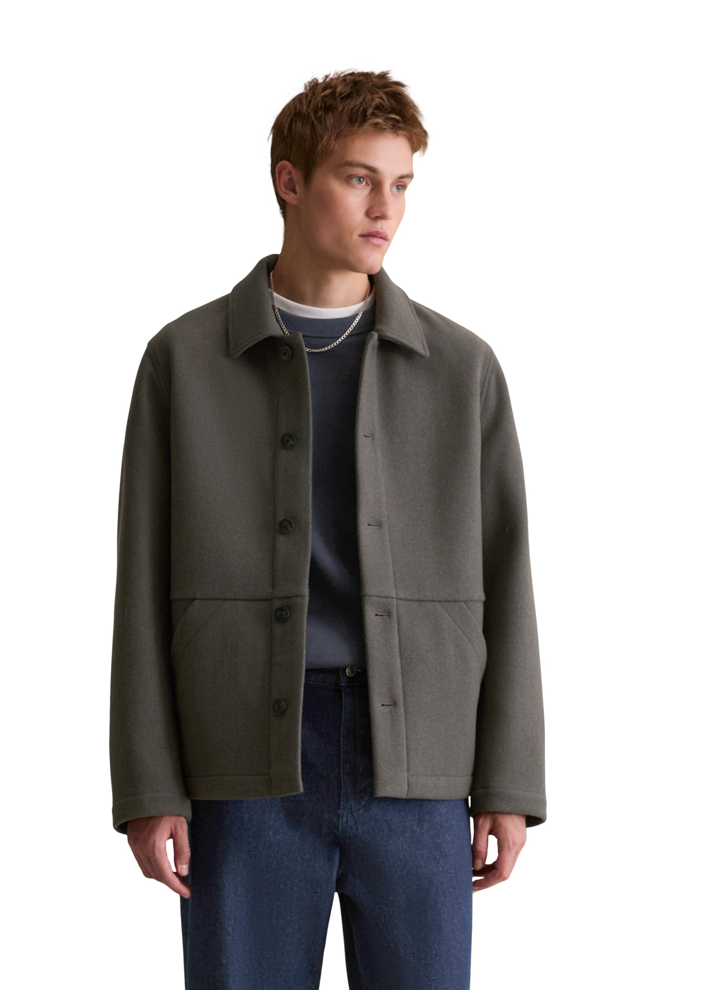 Veste mi-saison Marc O'Polo DENIM en gris : devant