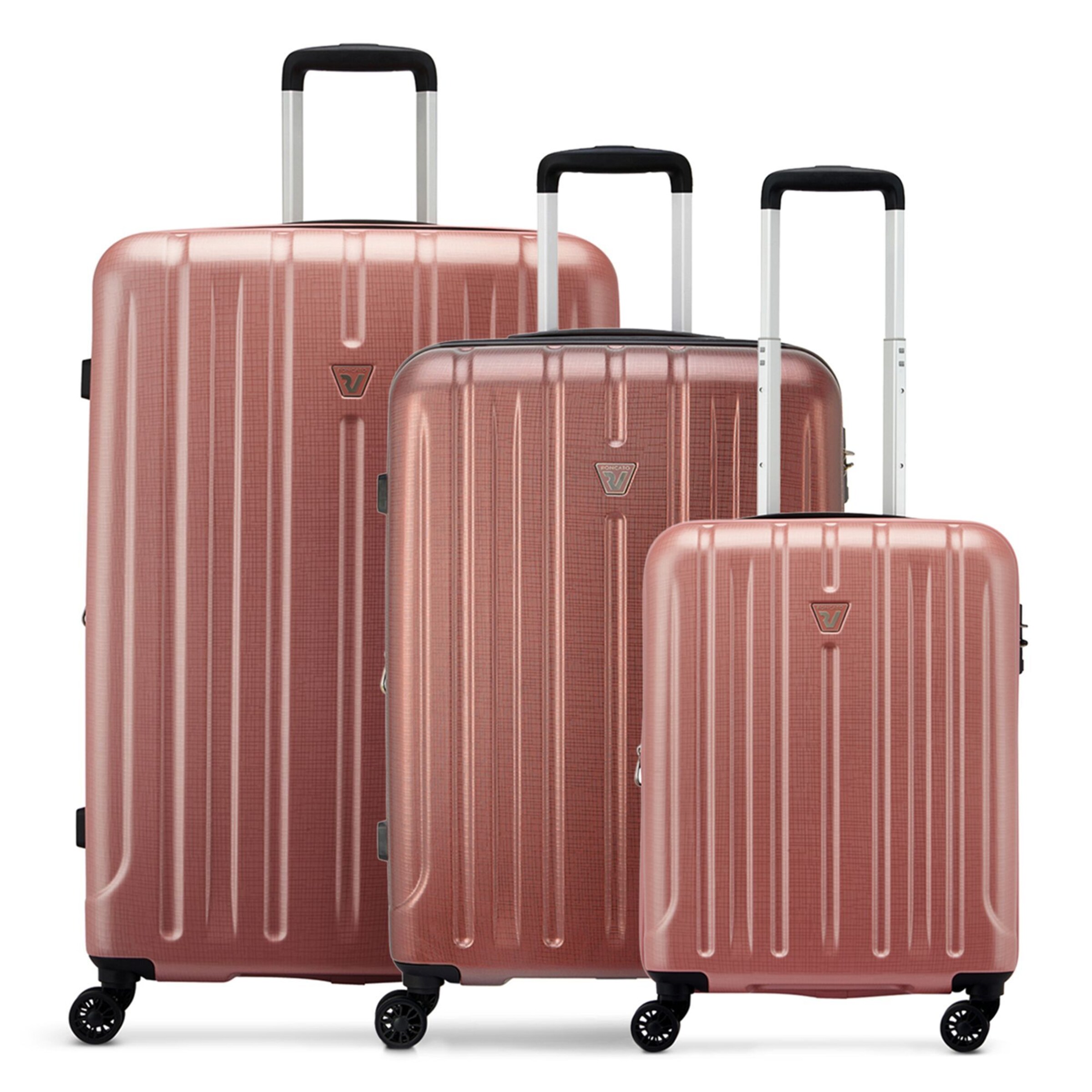 Roncato Suitcase Set 'Kinetic 2.0' in Pink: front