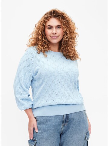 Zizzi Pullover 'Melsa' in Blau: predná strana