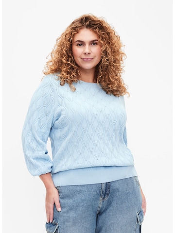 Zizzi Pullover 'Melsa' in Blau: predná strana